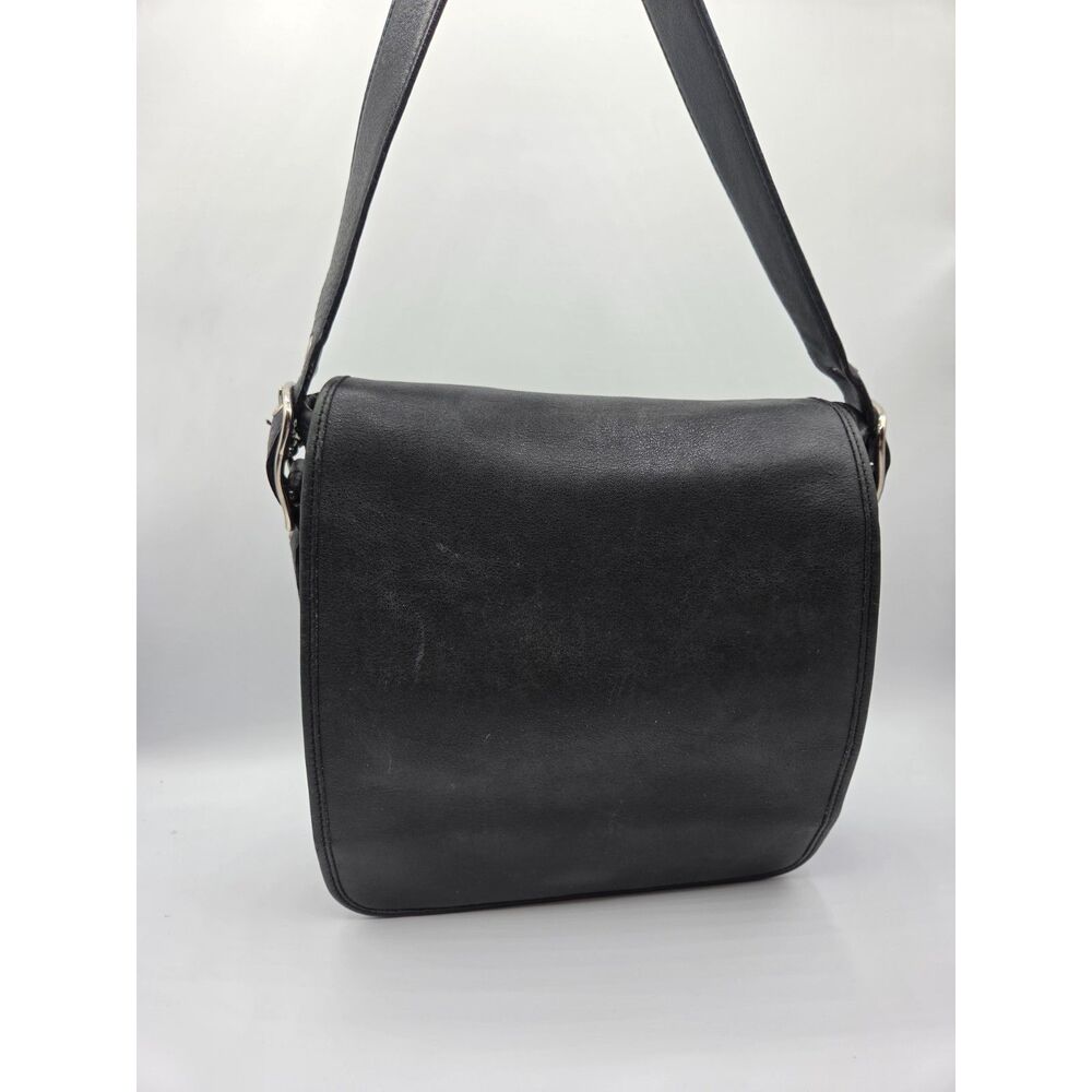 Vintage Y2K COACH 9335 Legacy Black Leather Studio Flap Bag